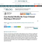 This is a screenshot of the article 'Can Social Media Be Your Friend During a Divorce?'.