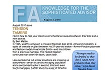 Screenshot of the article Prenups and How to Avert Inheritance Lawsuits on the Financial Advisor.