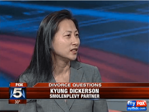 Kyung (Kathryn) Dickerson appears on Fox 5 DC to discuss divorce as a New Year's resolution.