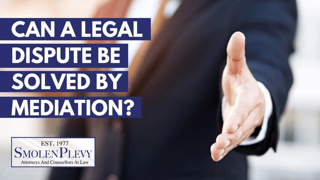 Can a legal dispute be solved by mediation?