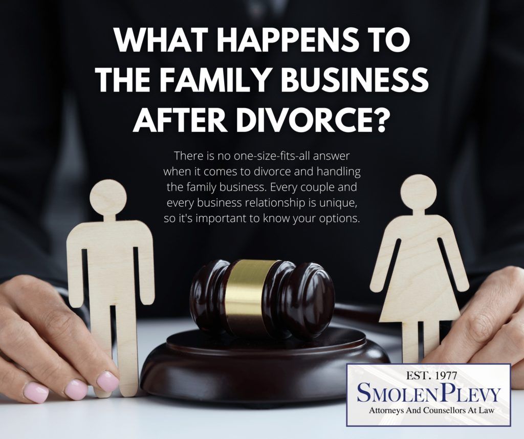 What happens to the family business after divorce?